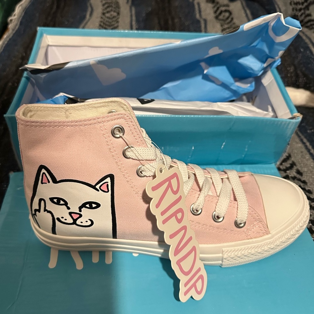 Ripndip Lord Nermal High Top Shoes (Pink) (Converse: Chuck Taylor All Star)